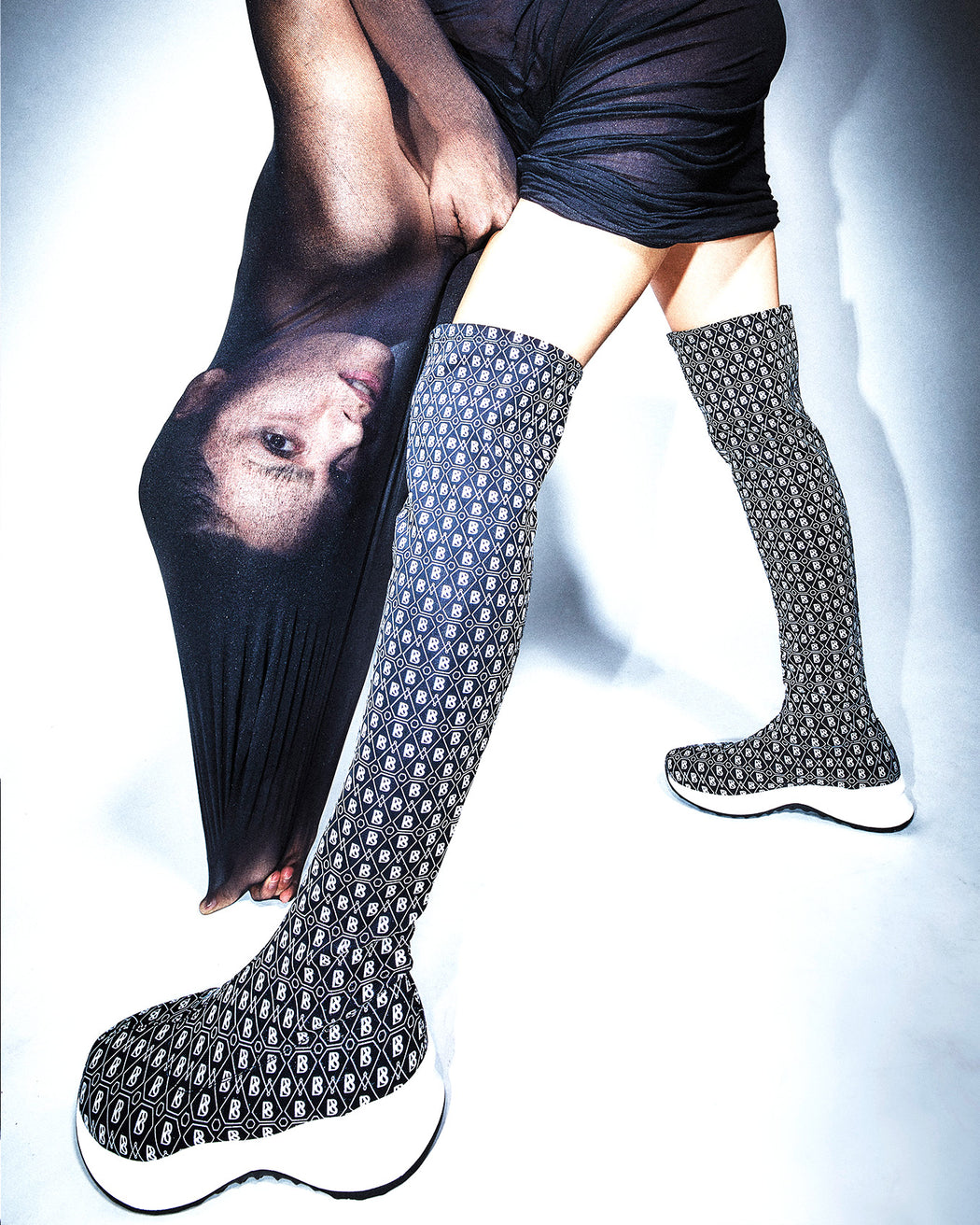 BAHD'OR OVERKNEE SNEAKER BLACK/WHITE