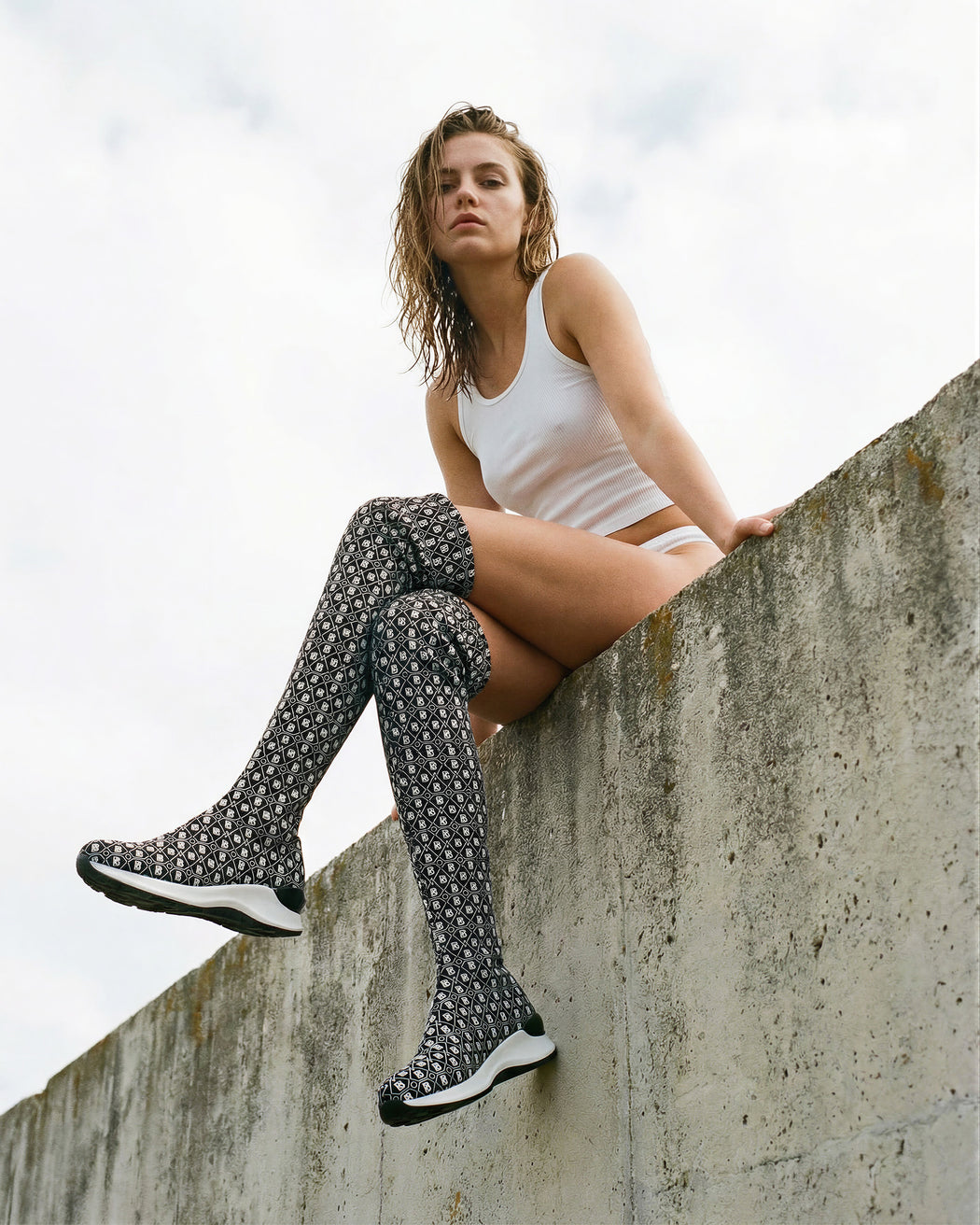 BAHD'OR OVERKNEE SNEAKER BLACK/WHITE